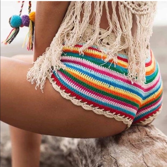 crochet shorts h&m